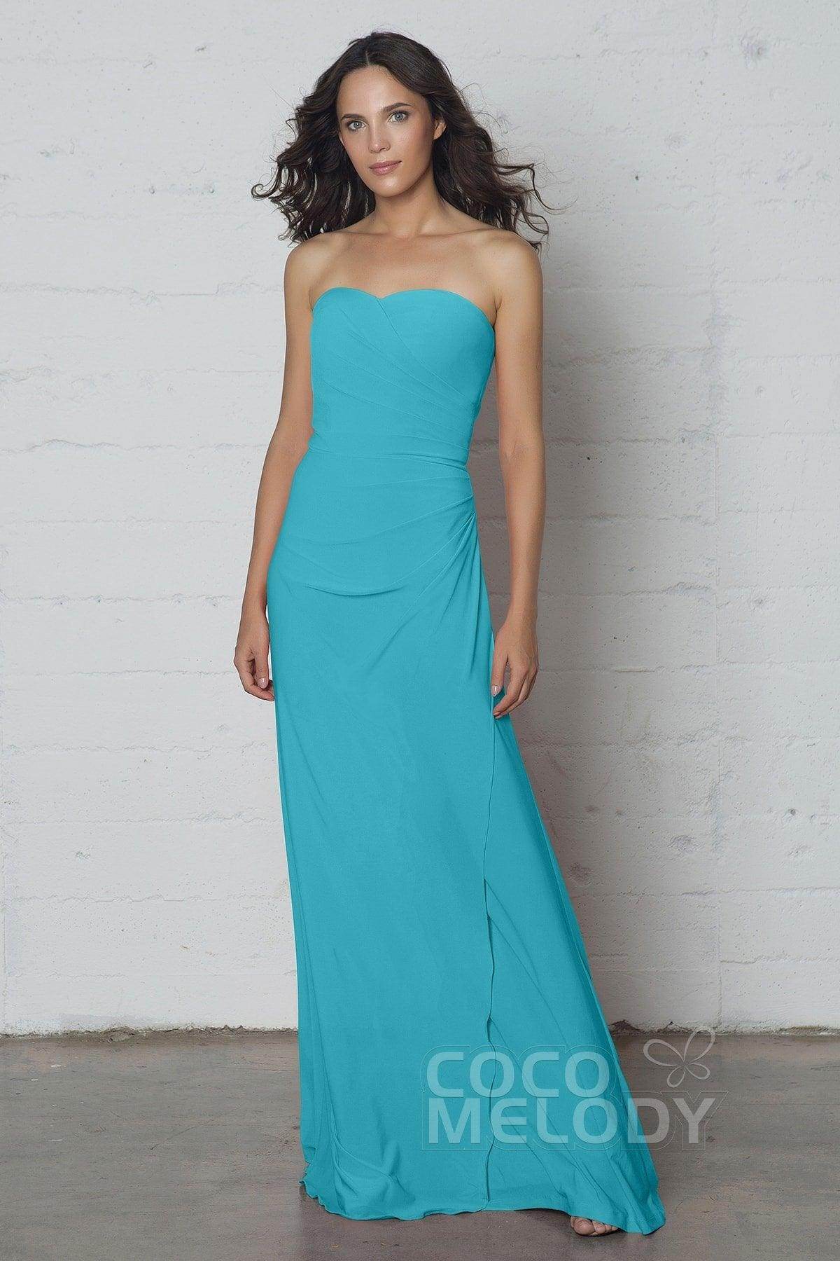 Sheath-Column Floor Length Knitted Fabric Dress COZF17018 - COCOMELODY